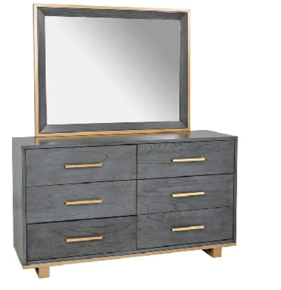 Grey Glam Dresser and MIrror